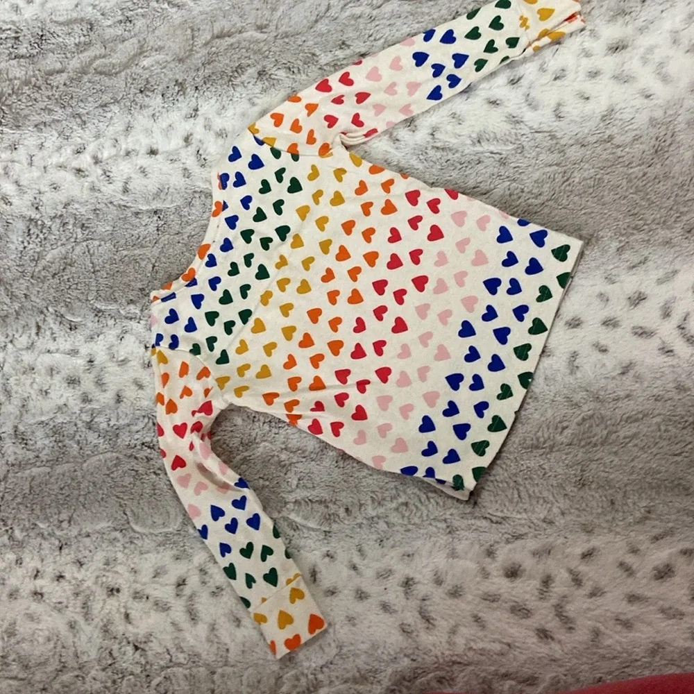 Old Navy rainbow hearts matching set girls size 3T pajamas Lovecore softgirl